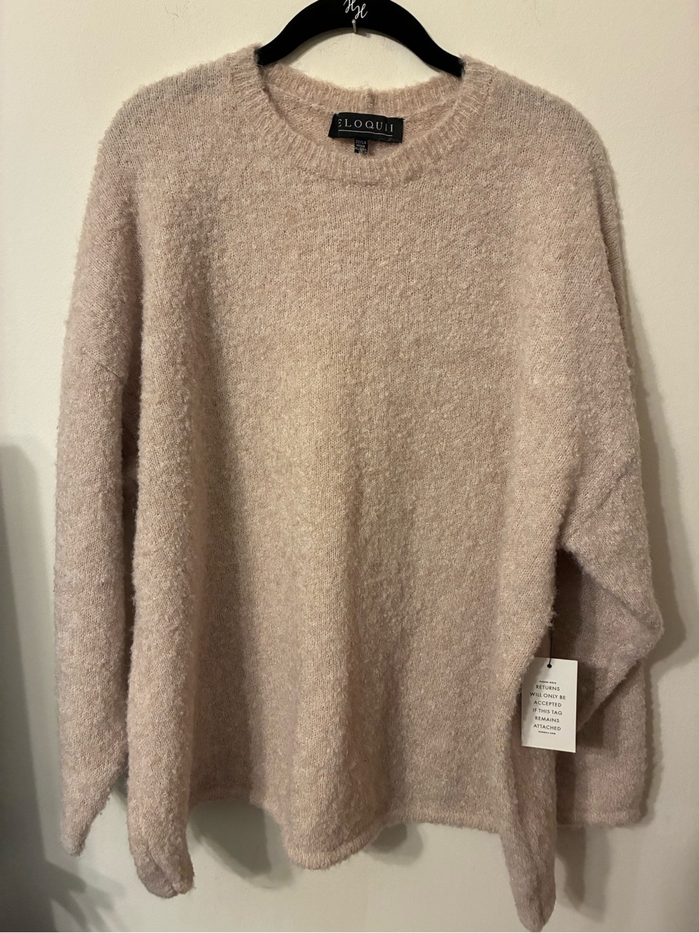 NWT Eloquii size 22/24 camel color fuzzy sweater